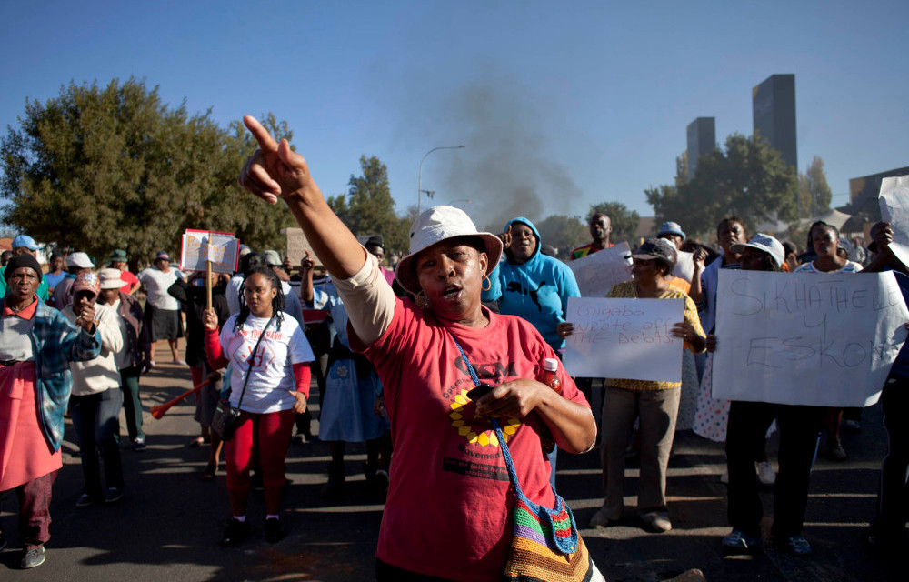 Often violent protests have brought home the disillusionment people have with the ANC.