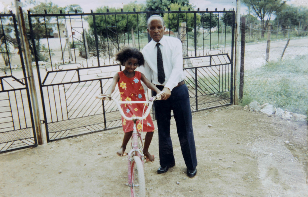 Family album: Mashadi Kekana with her father Lesiba Kekana. She felt that after his death much of the responsibility of keeping the family together fell on to her shoulders.