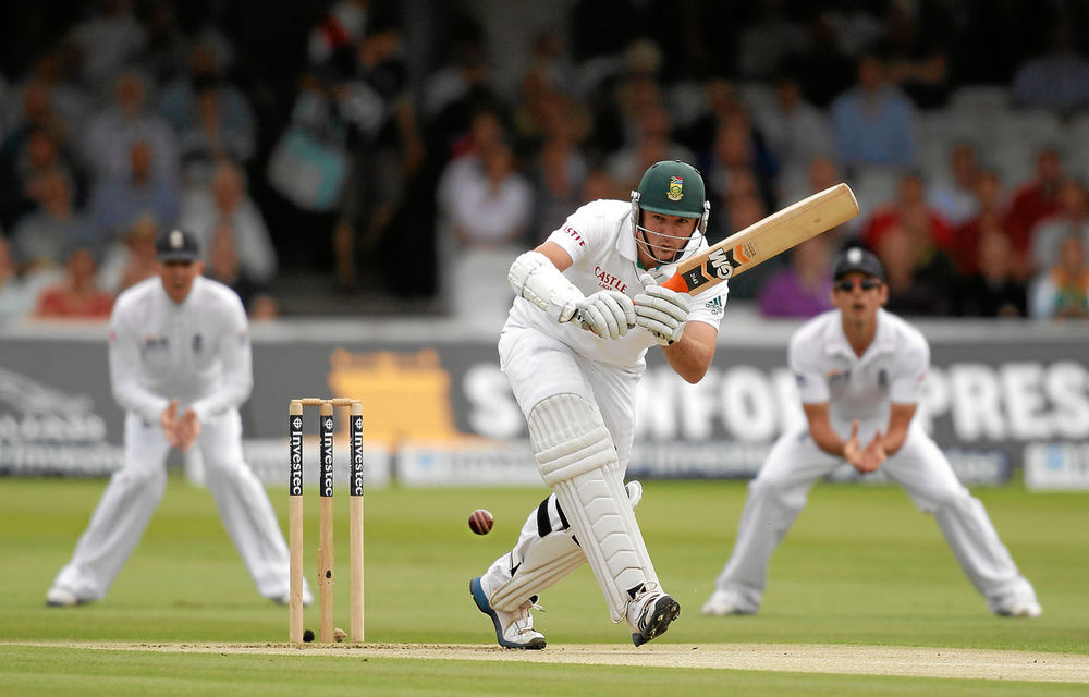 Not quite living up to the occasion: Graeme Smith was out for 14 on the first day of the third Test against England - his 94th as captain of the Proteas.