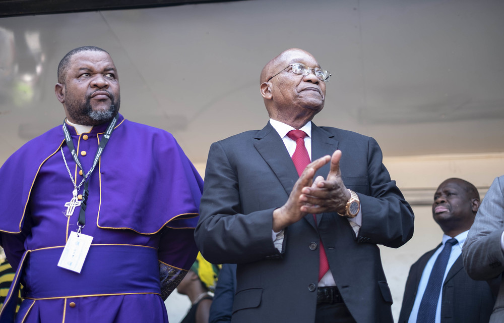 Former president Jacob Zuma enjoys the support of Bishop Bheki Ngcobo