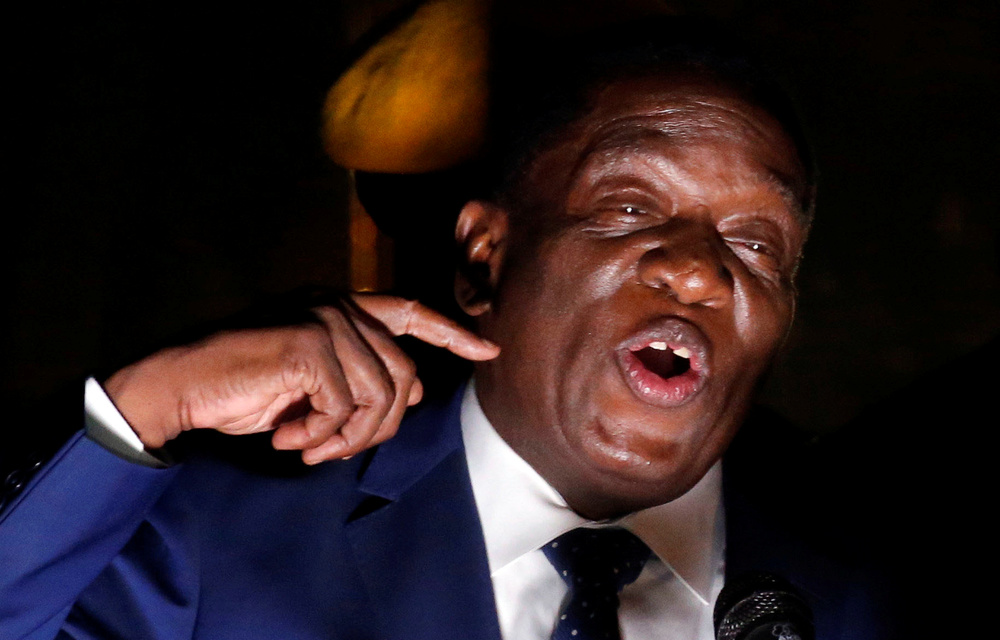 Zimbabwe's president Emmerson Mnangagwa.