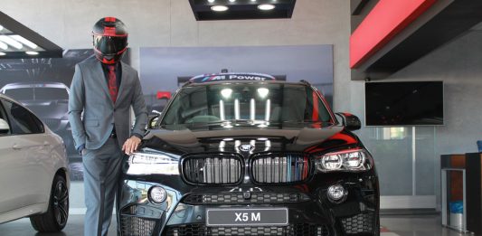 The Singh prepares to take the BMW X5 M out for a spin