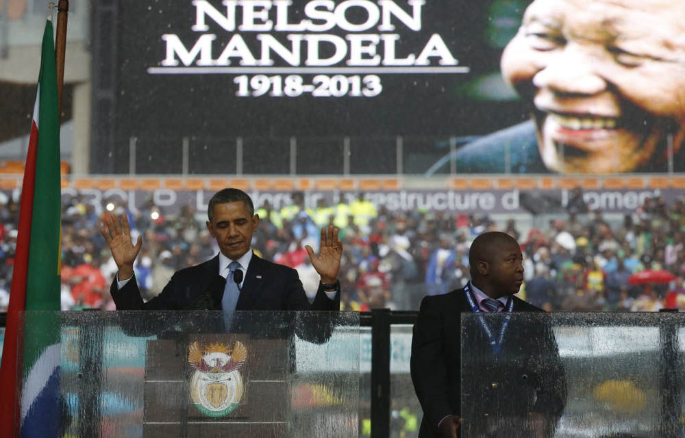 Thamsanqa Jantjie was about a metre away from heads of state such as President Jacob Zuma and US President Barack Obama at Nelson Mandela's memorial service.