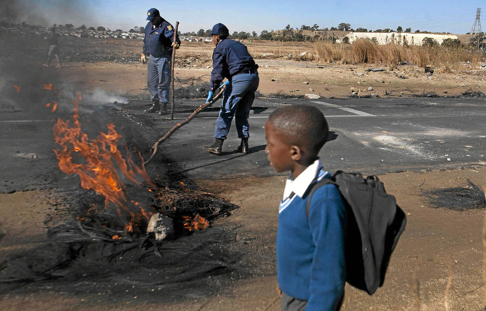 Smouldering anger: Poor sanitation and services are among Kagiso residents' complaints.