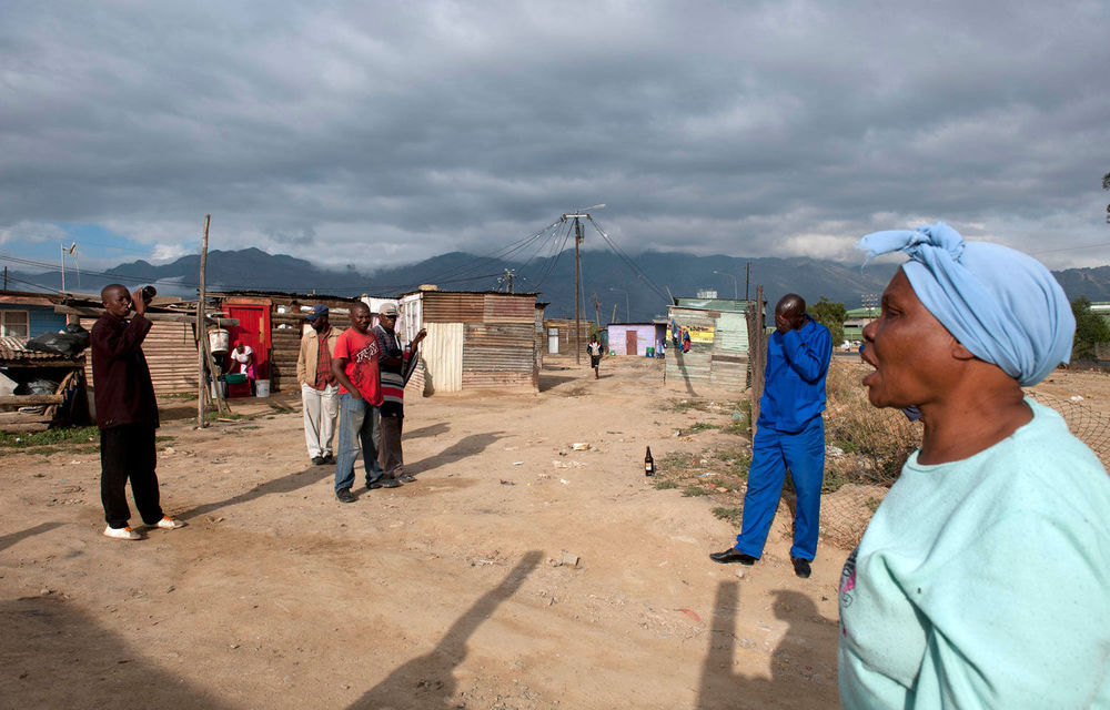 Ceres farmworkers at the Nduli township.