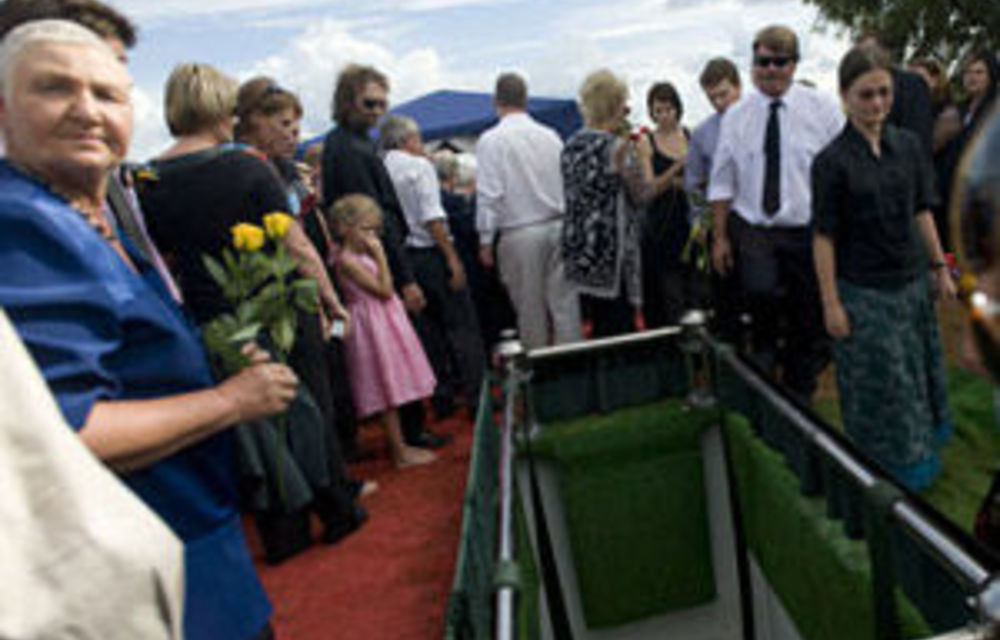 Hearse Carrying Slain Afrikaner Weerstandsbeweging Awb