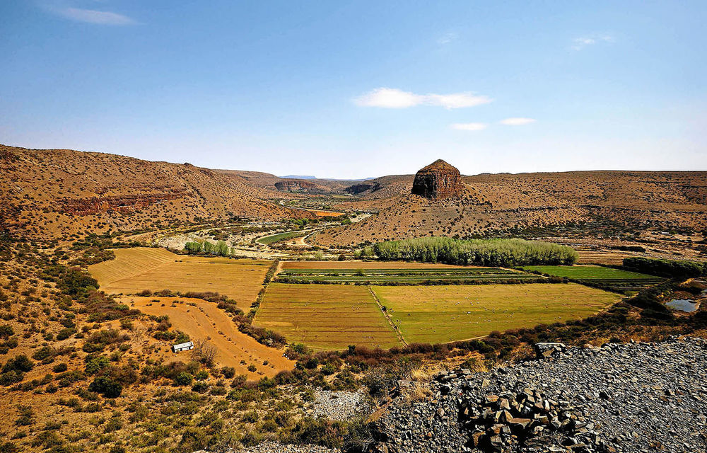 Irrigated farmland near Nieu-Bethesda. Critics say fracking would put extreme pressure on the Karoo’s water resources.