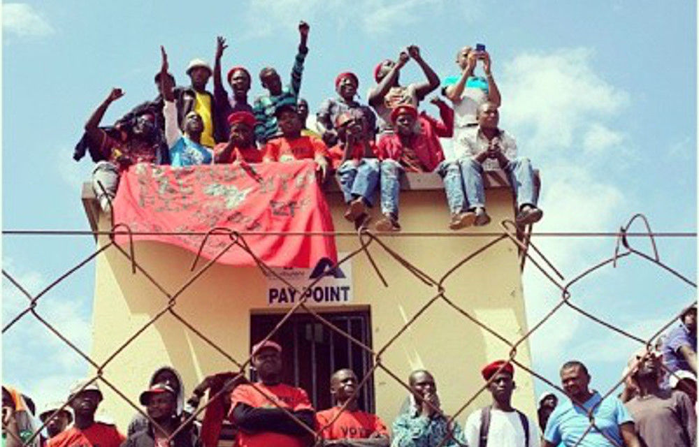 EFF supporters at the party's election manifesto launch in Thembisa.