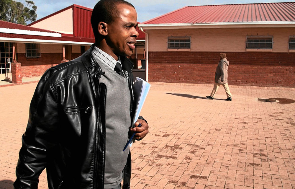 Nelson Ma’Afrika leaves his school open until late so that pupils have a place to study.