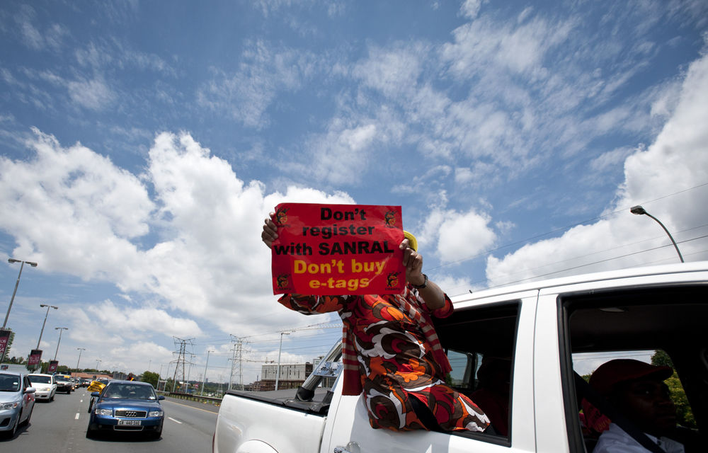 Cosatu e-toll protests.