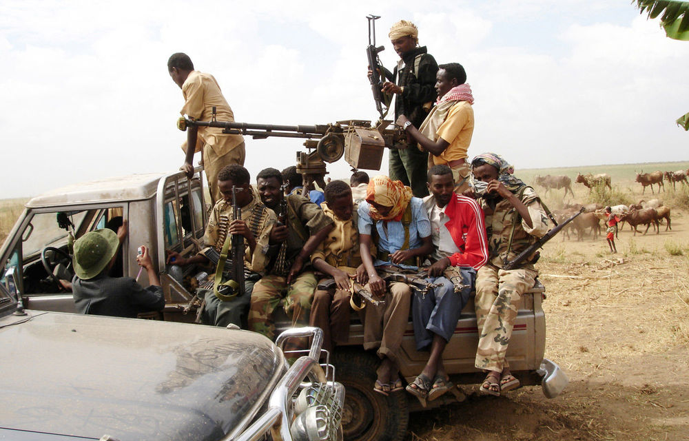 A file photograph of al-Shabaab rebels. Al-Shabaab drafed hundreds of fighters from other regions this week to reinforce the port city of Kismayu.