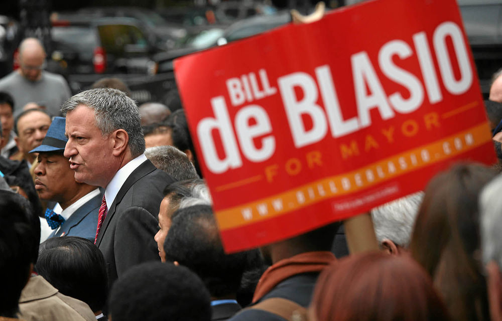 Bill de Blasio is seeking to become a national leader for progressives.