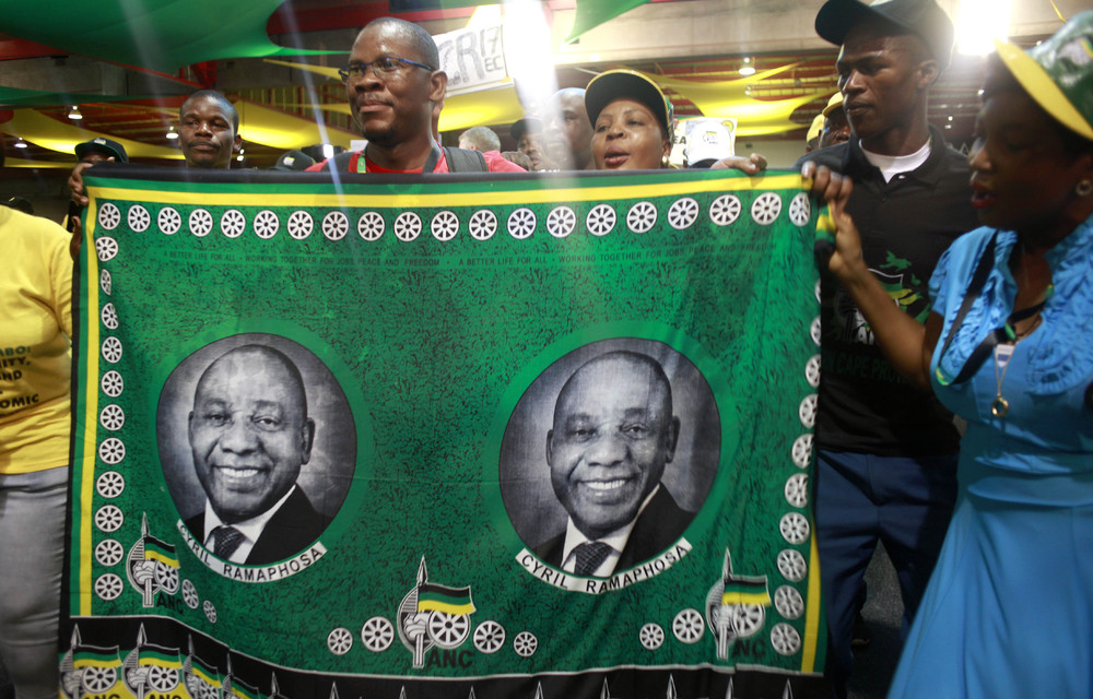 Tightrope walker: Cyril Ramaphosa won by a narrow margin at the ANC national conference at Nasrec