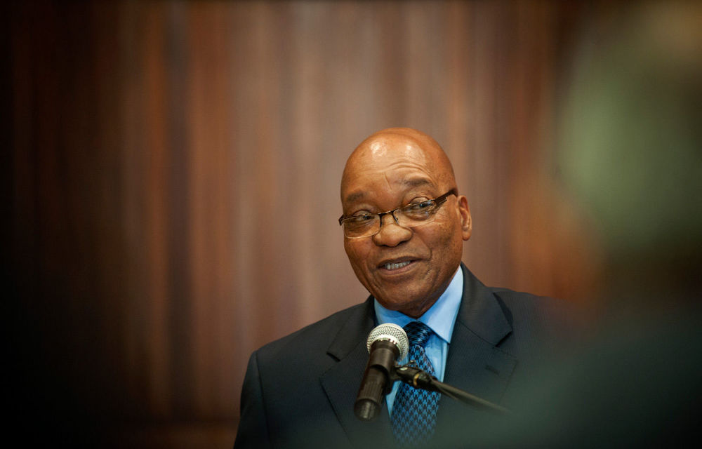 President Jacob Zuma speaking at the University of Pretoria.