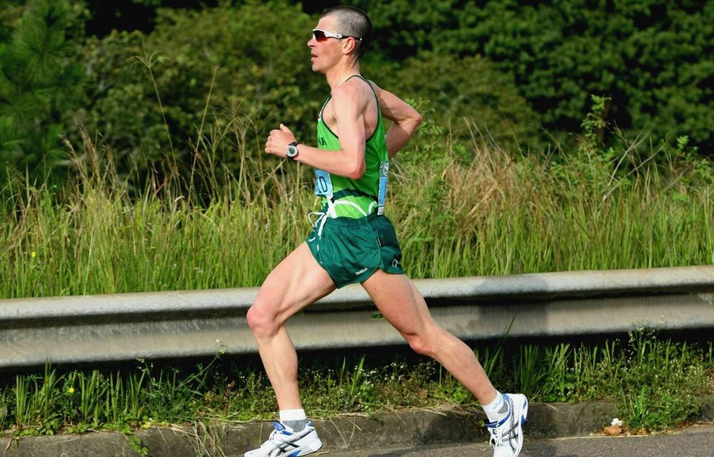 Leonid Shvetsov during the 2009 Comrades Marathon between Durban and Pietermaritzburg.