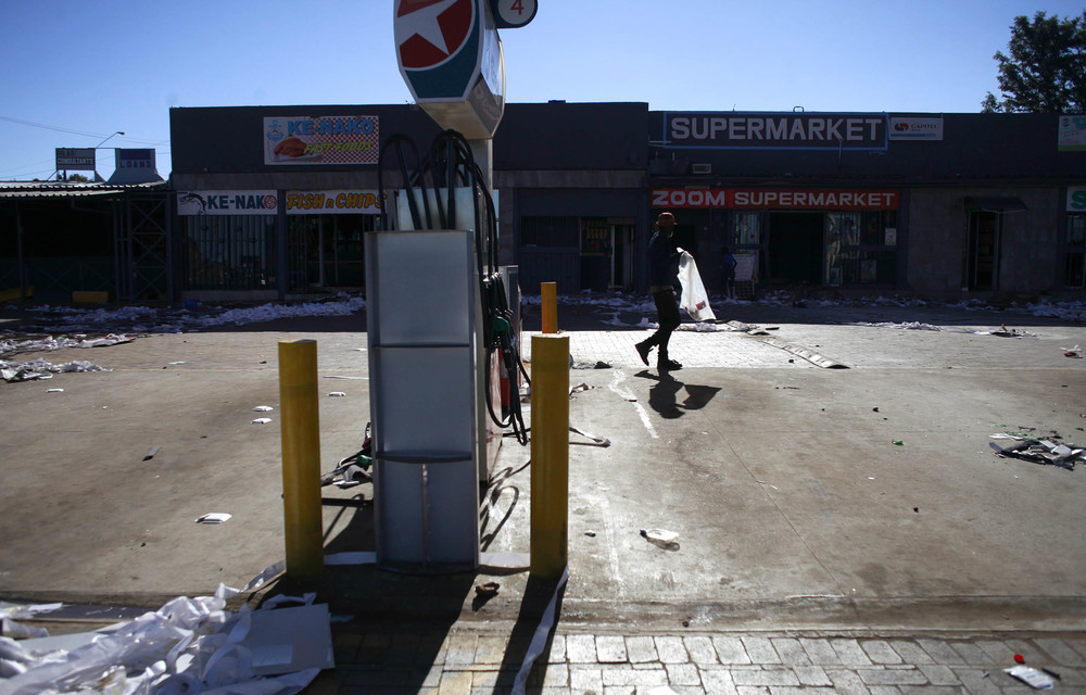 North West town eerily calm after protest