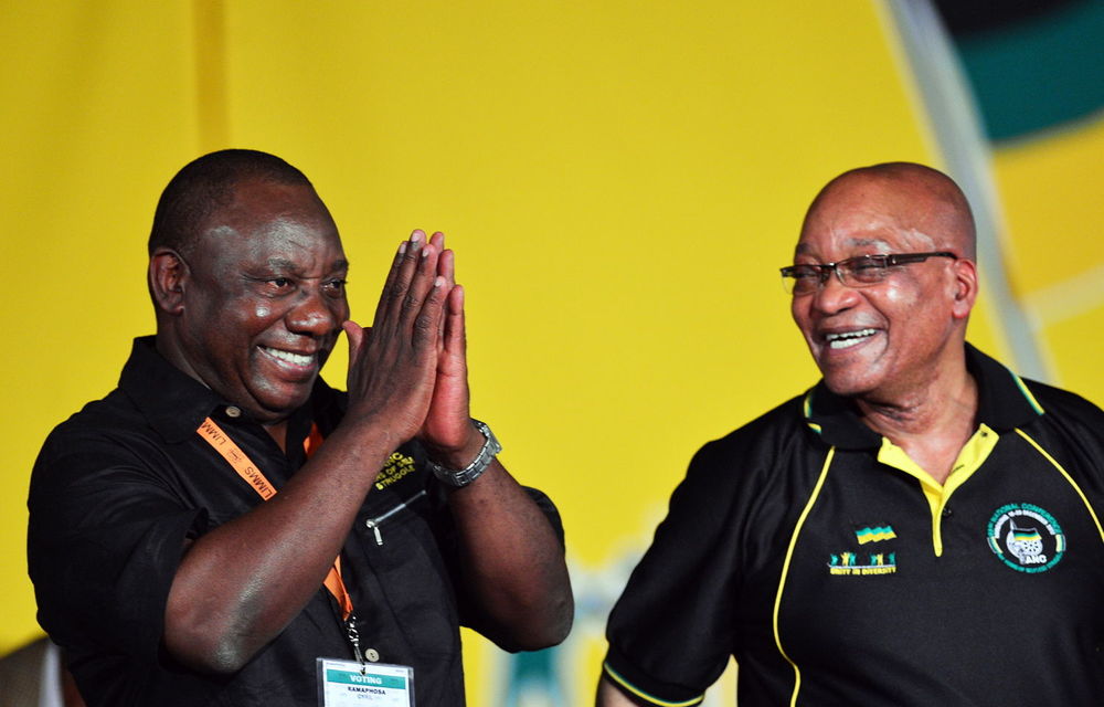 Cyril Ramaphosa and Jacob Zuma.