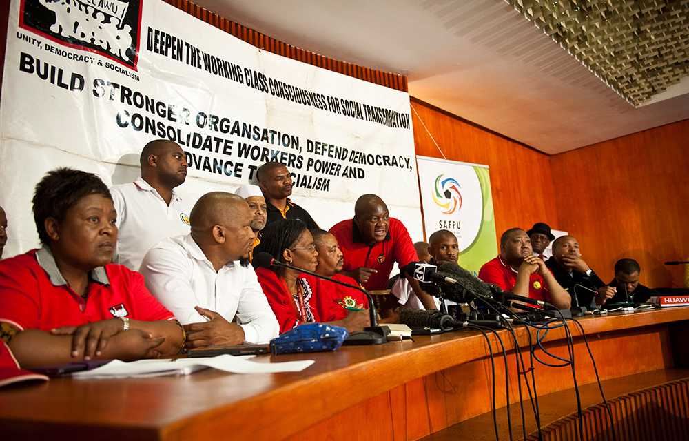 Cosatu President Sdumo Dlamini was dismissive when asked who signed the letter officially confirming Numsa’s expulsion.