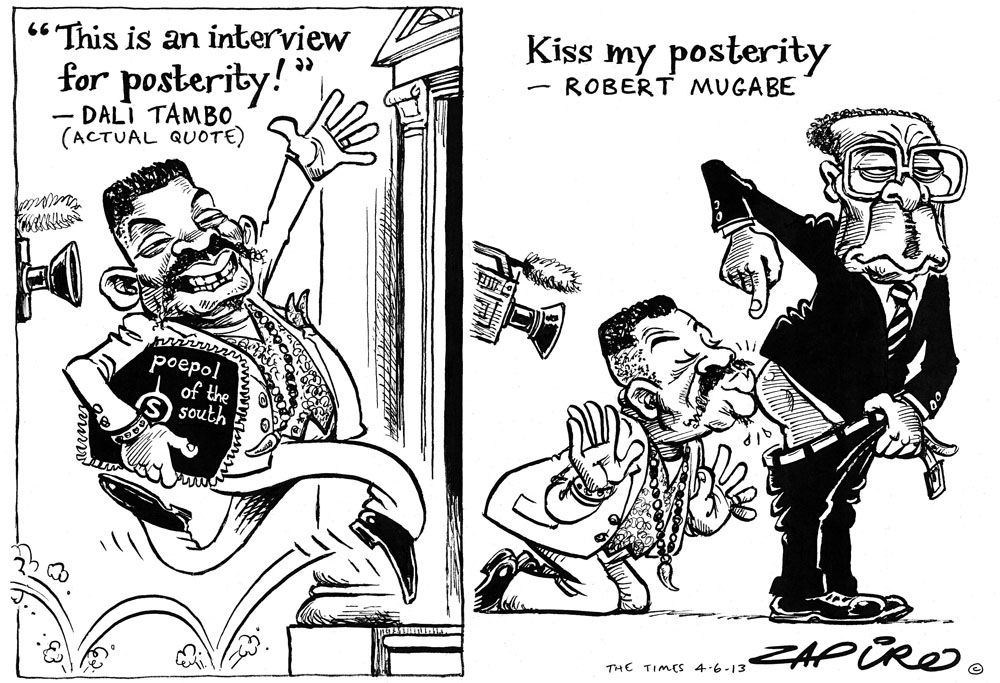 Zapiro: Dali Tambo’s interview with Robert Mugabe