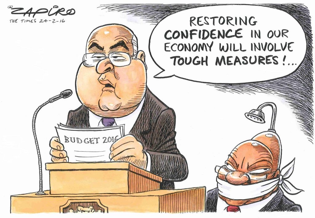 Zapiro: Gordhan lets the money do the talking … and not Zuma