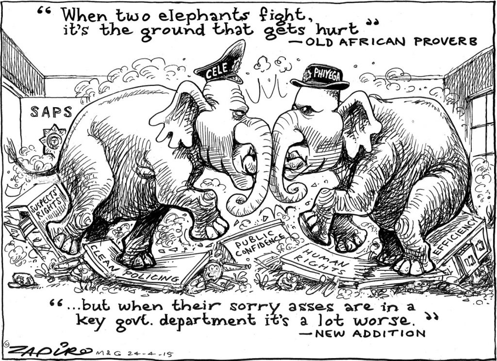 Zapiro: When two elephants fight ...