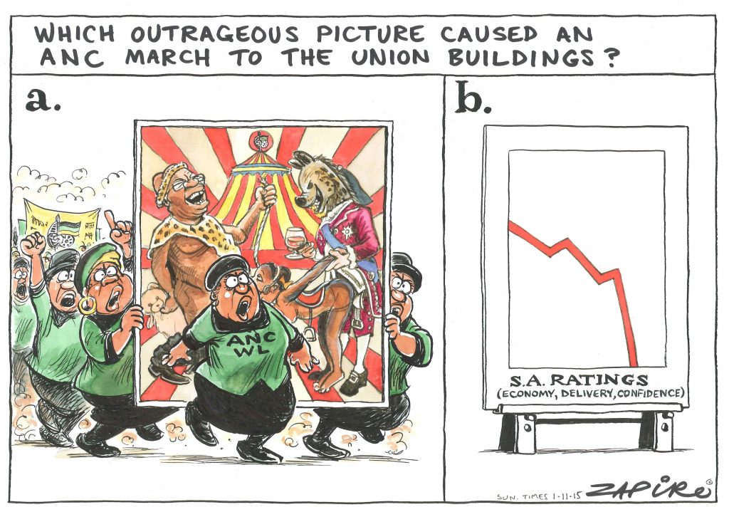 Zapiro: In defence of Zuma … but not the economy