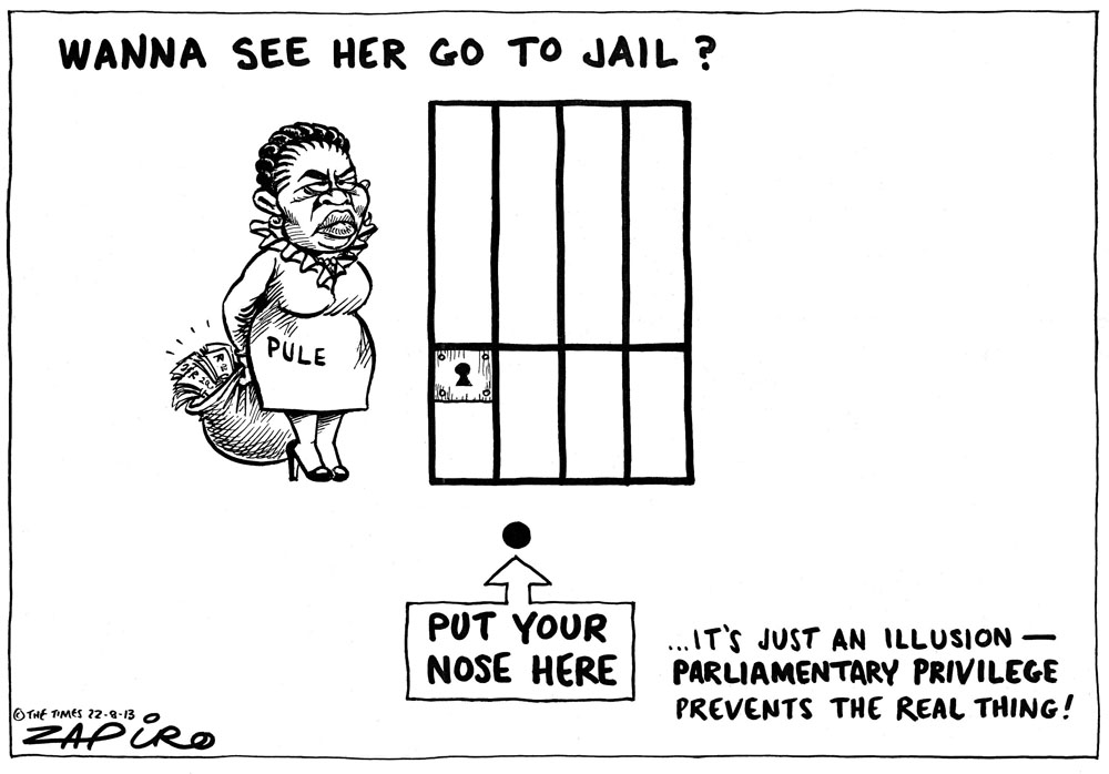 Zapiro: Watch Dina Pule go to jail