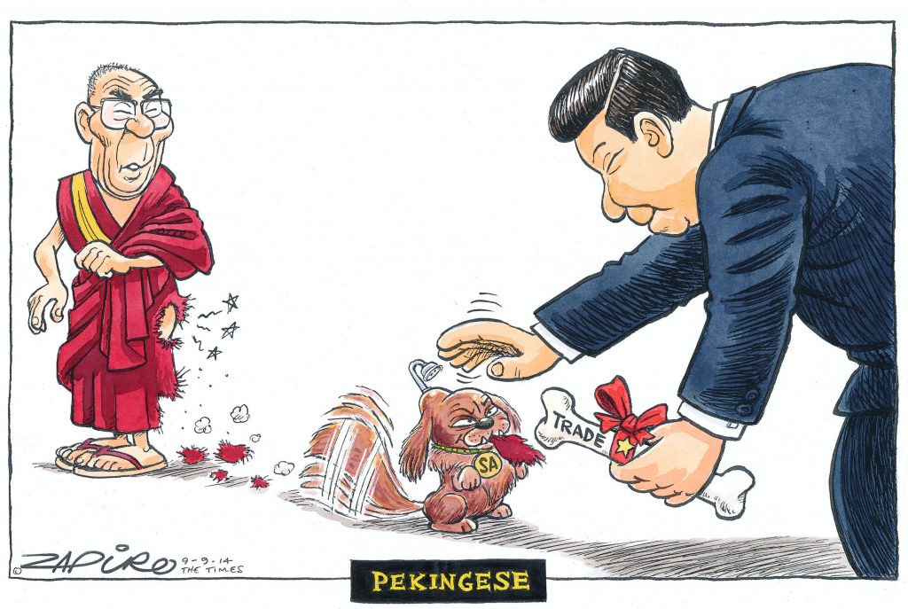 Zapiro: Pandering to China