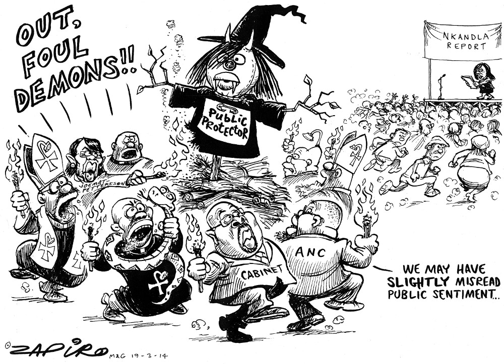 Zapiro: The ANC’s reaction to Madonsela’s Nkandla report