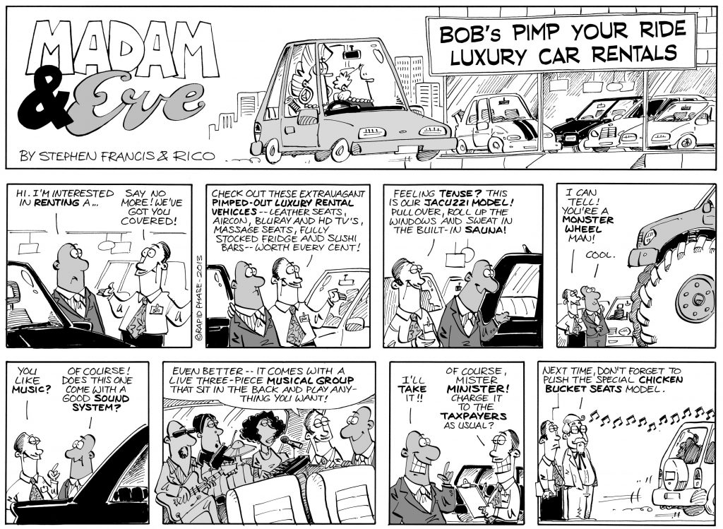 Madam and Eve: Pimp your ride on state funds