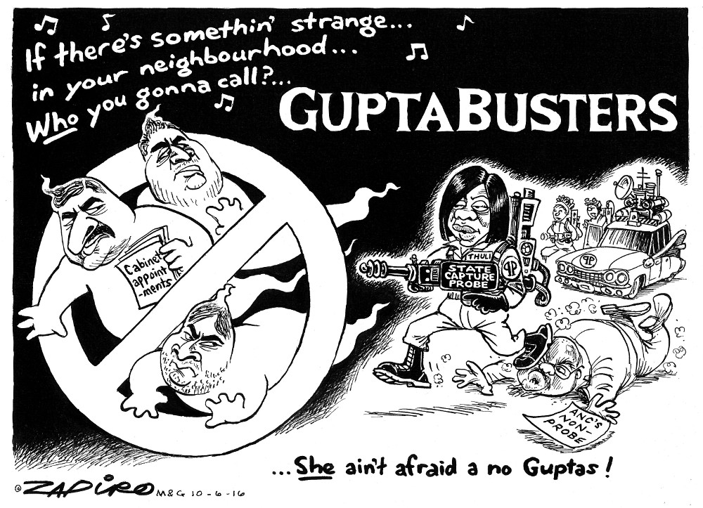 Zapiro: Who you gonna call? Guptabusters!
