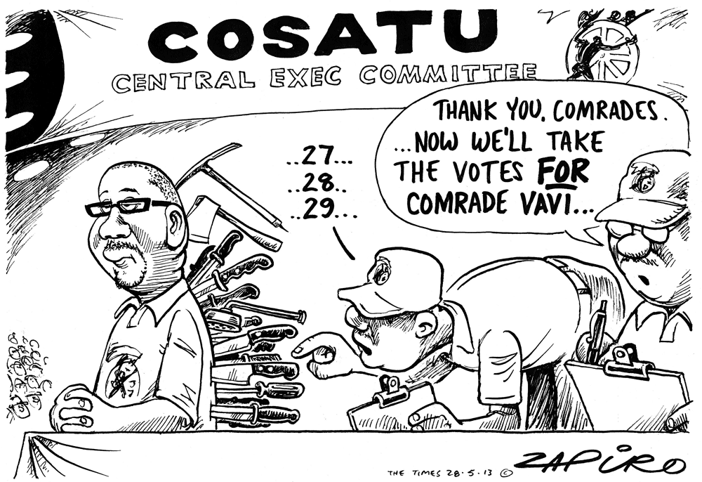 Zapiro: Cosatu and the business of backstabbing