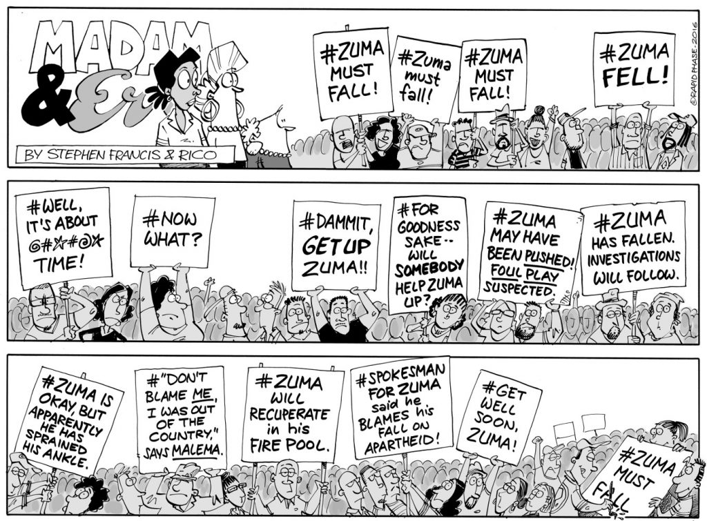 Madam and Eve: Zuma falls … and the nation feels bad