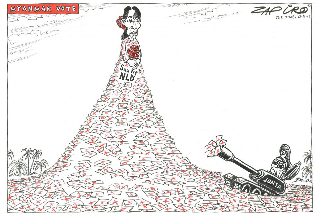 Zapiro: Ballot drowns out the cannon