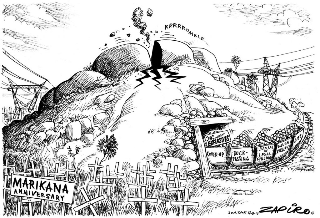 Zapiro: The Marikana massacre anniversary