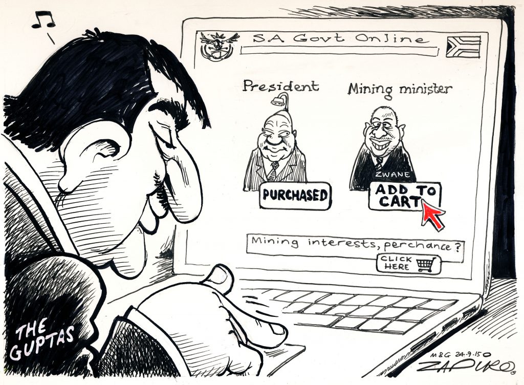 Zapiro: Guptas go online shopping for an SA minister