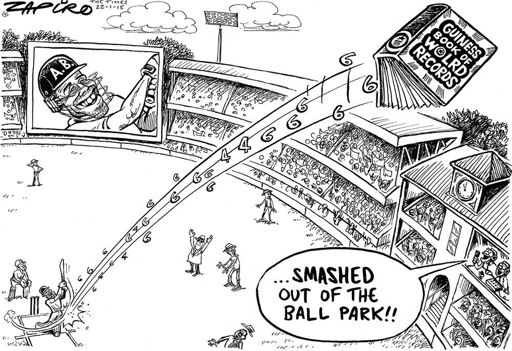 Zapiro: AB de Villiers and his smashing success