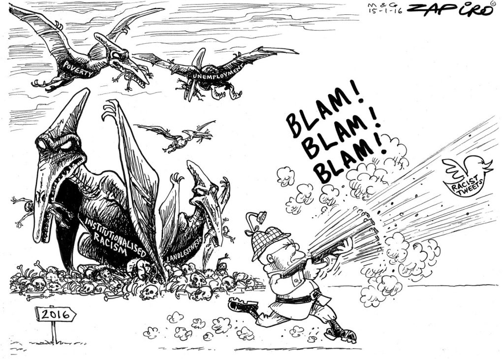 Zapiro: Zuma poaches Tweets, gives racism predators a free pass