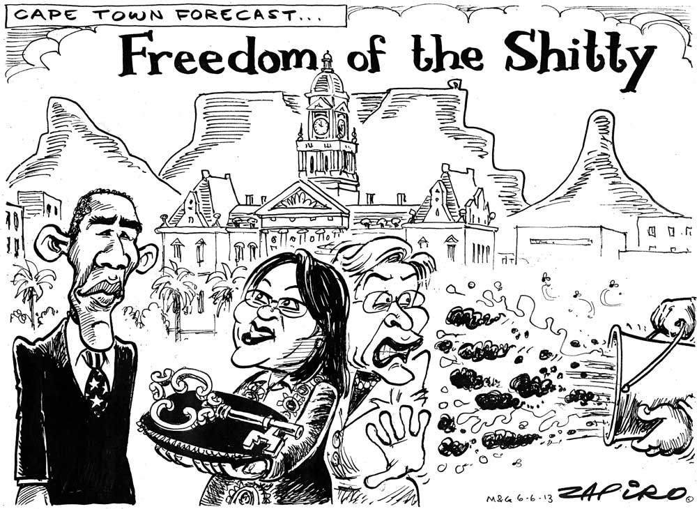 Zapiro: Obama’s visit with Zille