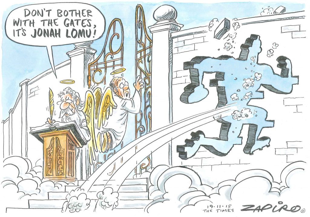Zapiro: Watch out Heaven, it’s Jonah Lomu