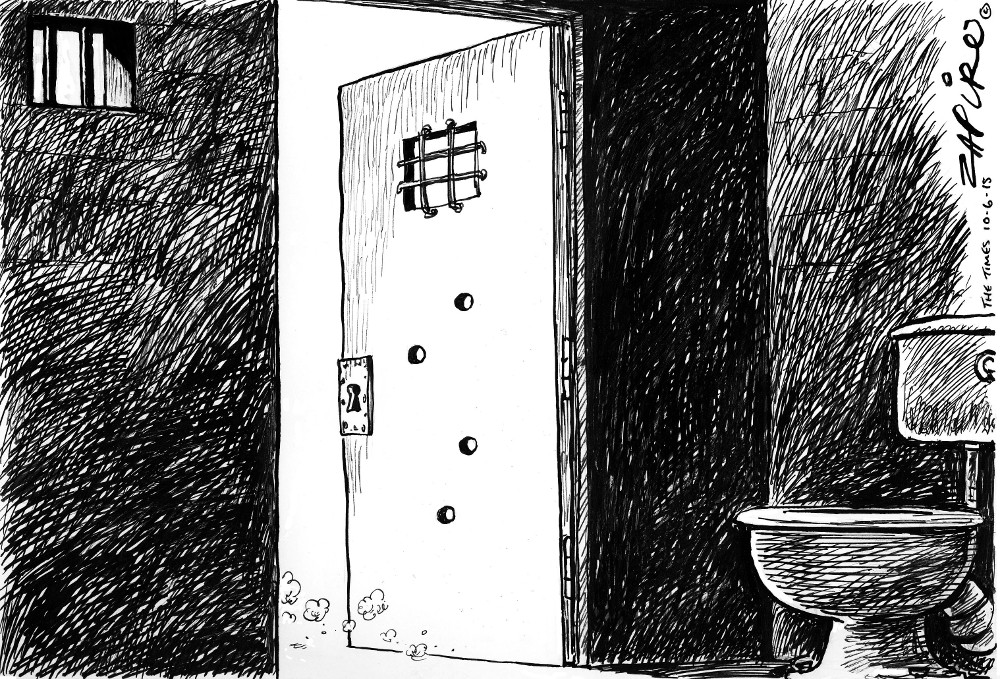 Zapiro: Oscar Pistorius exits the (prison) building