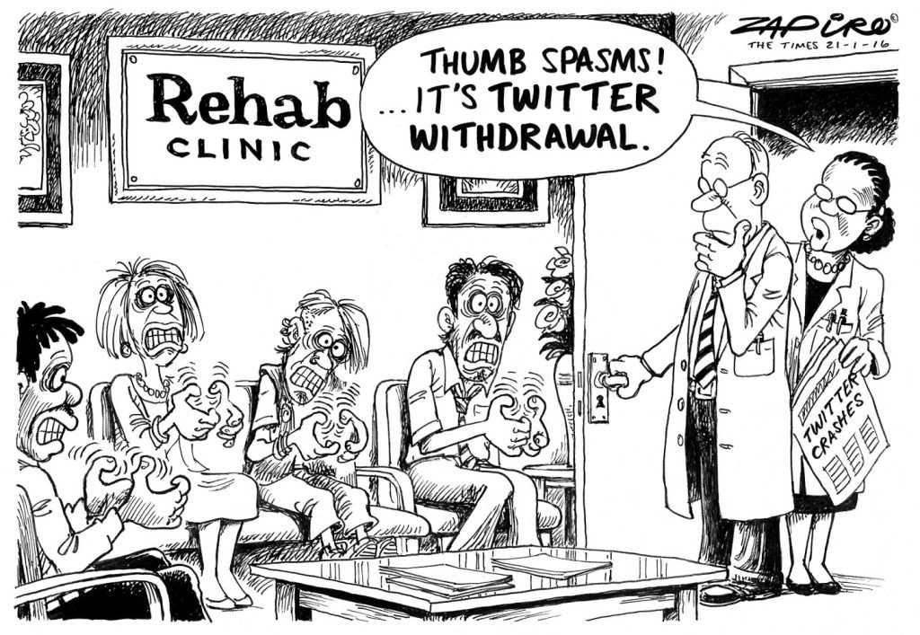Zapiro: Twitter crash sends tweeting thumbs into spasms