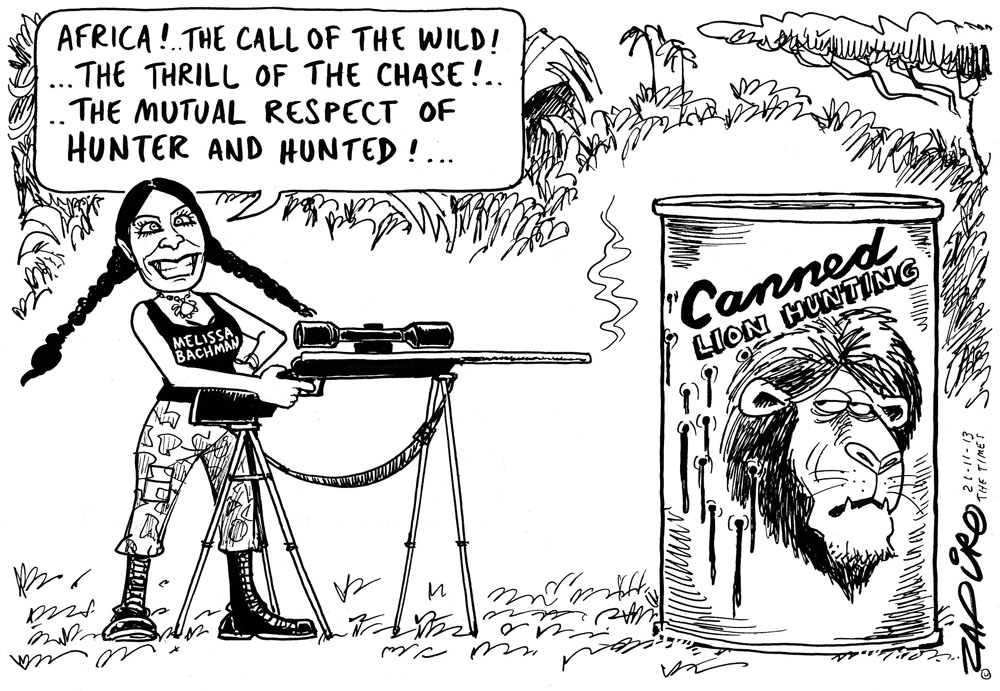 Zapiro: Melissa Bachman and canned hunting