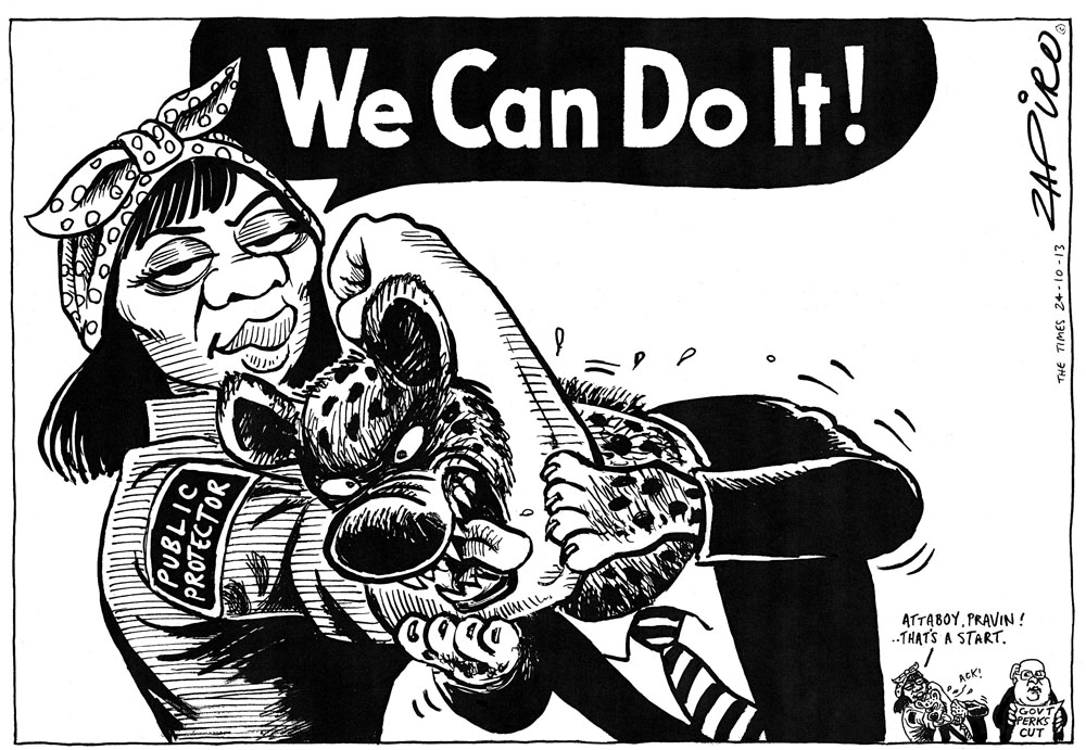 Zapiro: Public protector flexes her muscle