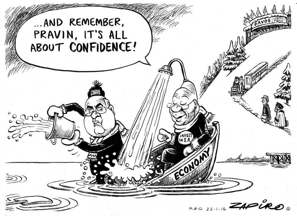 Zapiro: Not even Gordhan can stop Zuma drowning the economy