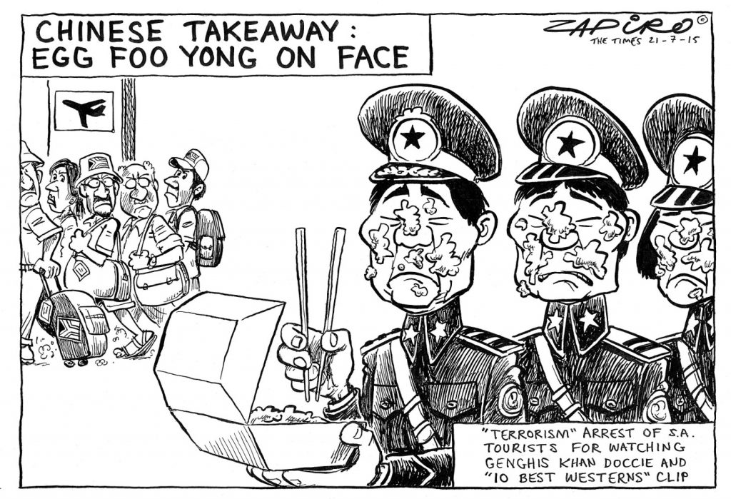 Zapiro: Diplomatic egg on face