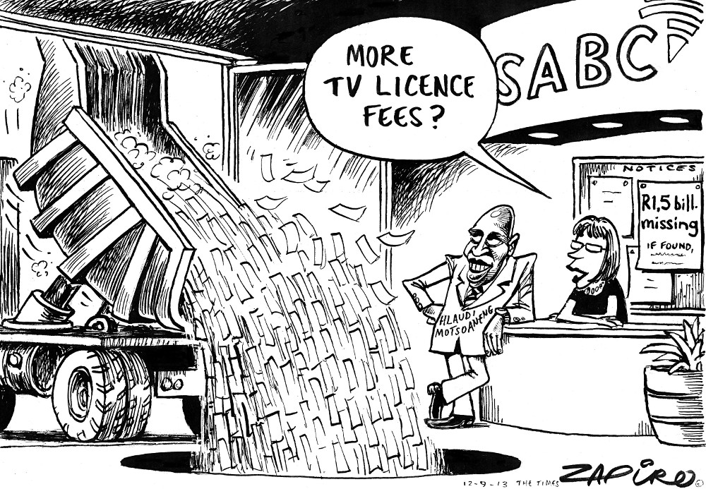 Zapiro: SABC TV licences
