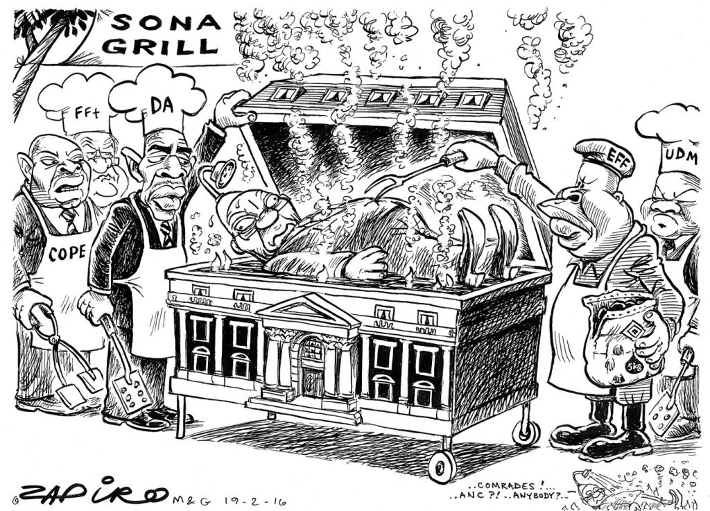 Zapiro: Opposition gets together for a Zuma braai