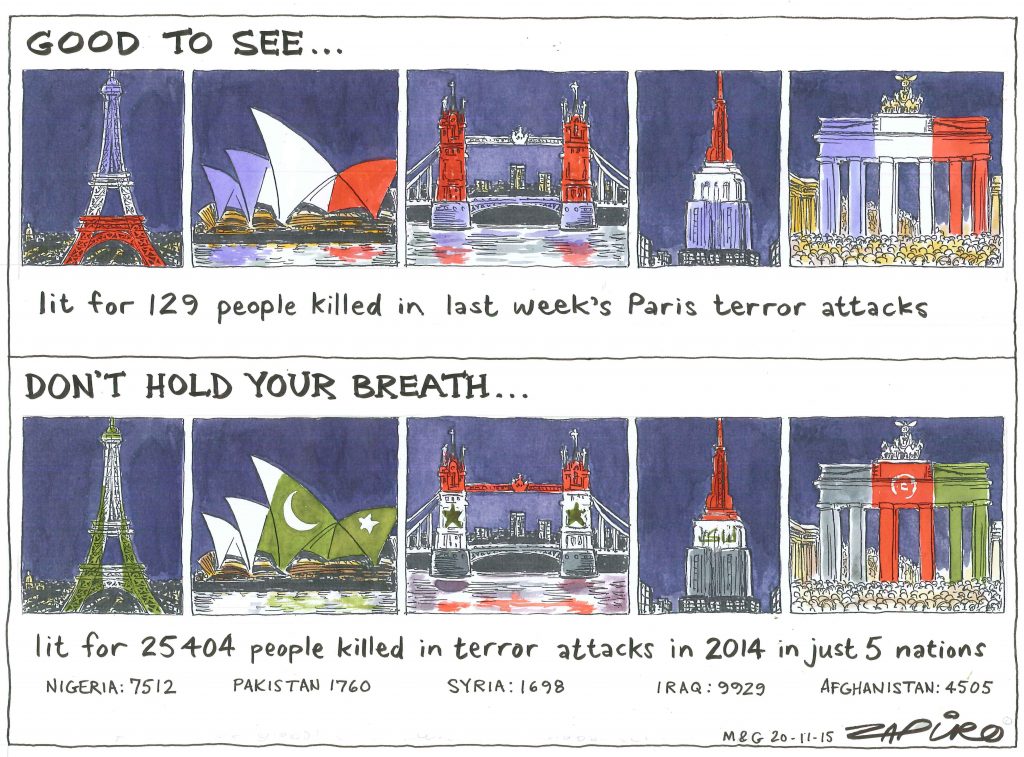 Zapiro: Not enough Paris-style solidarity to go around