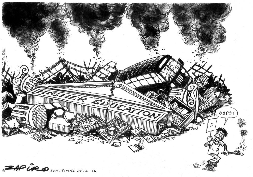 Zapiro: Education: The collateral damage of the #FeesMustFall war